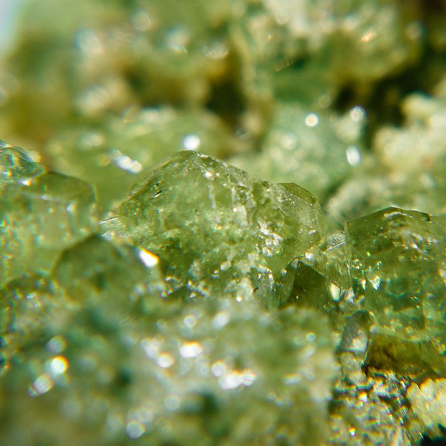 2.5" Shiny Grass Green Gemmy DEMANTOID GARNET Crystals on Matrix-Madagascar