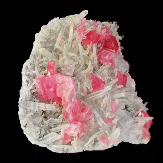 2.3" RosyRed RHODOCHROSITE 15 Crystals +NeedleQuartz Sweet Home Mine CO for sale