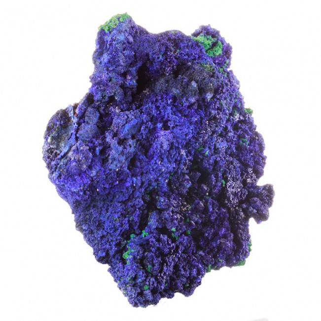 2.7" UltramarineBlue AZURITE Crystals w/Green Malachite Mecissi Morocco for sale