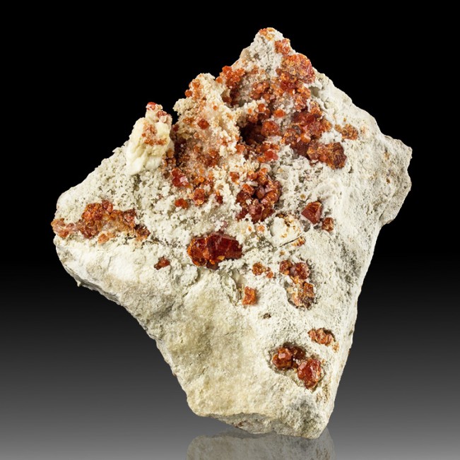 4.5" Vivid RedRaspberry GROSSULAR GARNET Sharp Lustrous Crystals Mexico for sale