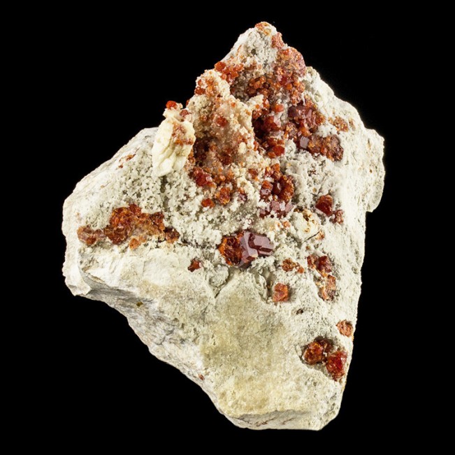 4.5" Vivid RedRaspberry GROSSULAR GARNET Sharp Lustrous Crystals Mexico for sale