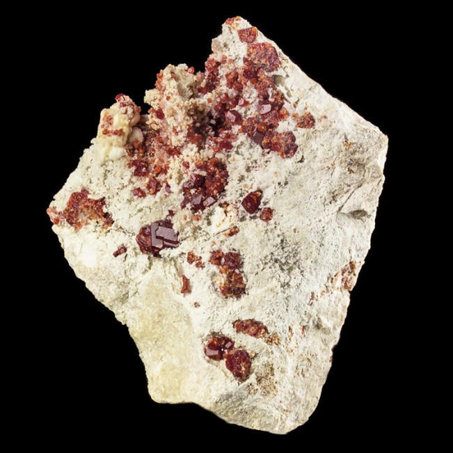 4.5" Vivid RedRaspberry GROSSULAR GARNET Sharp Lustrous Crystals Mexico for sale