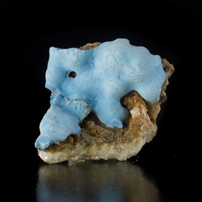 2.4" Turquoise Blue SHATTUCKITE Crystal Smooth Rolling Surface Namibia for sale