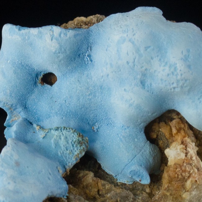 2.4" Turquoise Blue SHATTUCKITE Crystal Smooth Rolling Surface Namibia for sale