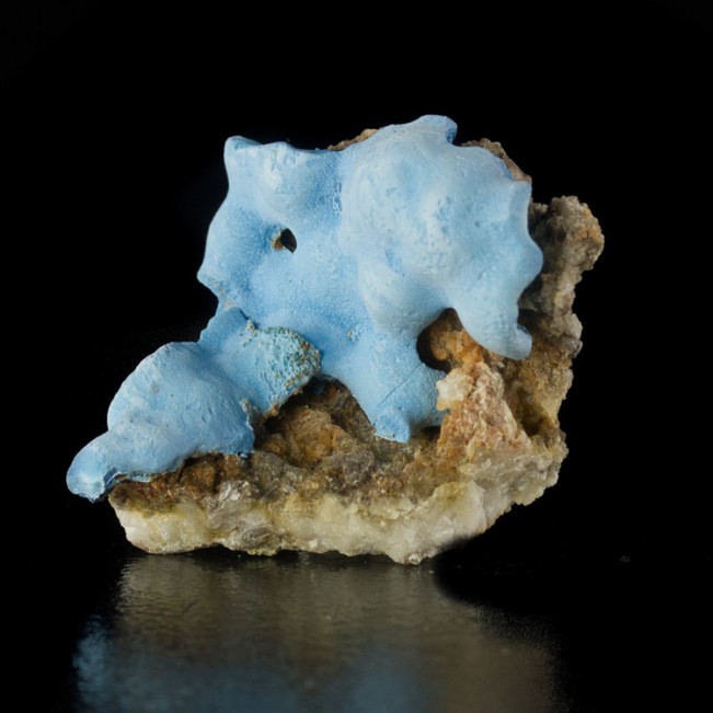 2.4" Turquoise Blue SHATTUCKITE Crystal Smooth Rolling Surface Namibia for sale