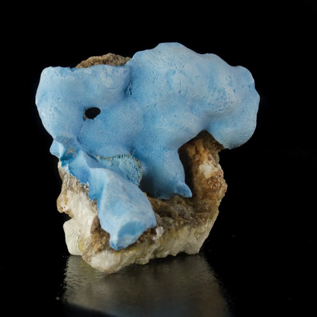 2.4" Turquoise Blue SHATTUCKITE Crystal Smooth Rolling Surface Namibia for sale