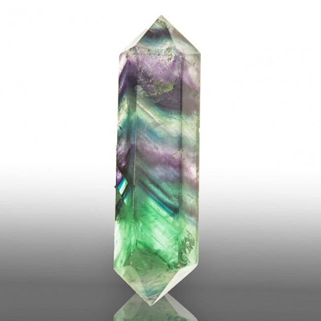 4.2" Vivid Rainbow Colors Polished FLUORITE DoubleTerminated Wand China for sale