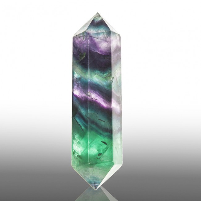 4.2" Vivid Rainbow Colors Polished FLUORITE DoubleTerminated Wand China for sale