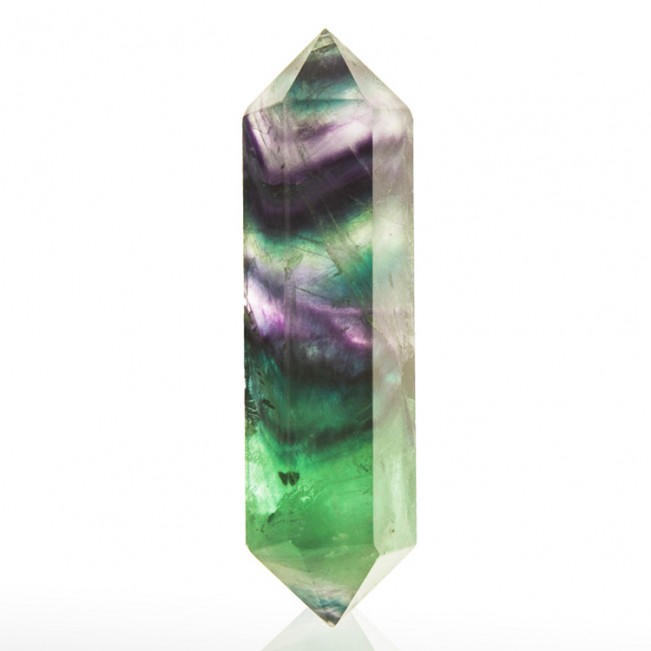 4.2" Vivid Rainbow Colors Polished FLUORITE DoubleTerminated Wand China for sale