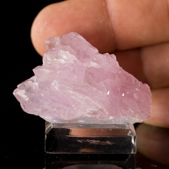 1.8" Gemmy Clear ROSE QUARTZ Sharp Terminated Crystals Taquaral Brazil for sale