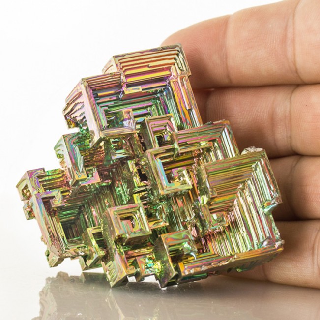 2.7" Rainbow Colorful BISMUTH Crystal Green Gold Magenta Blue Germany for sale
