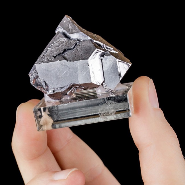 1.7 Modified Octahedral GALENA Crystal Bright Metallic 