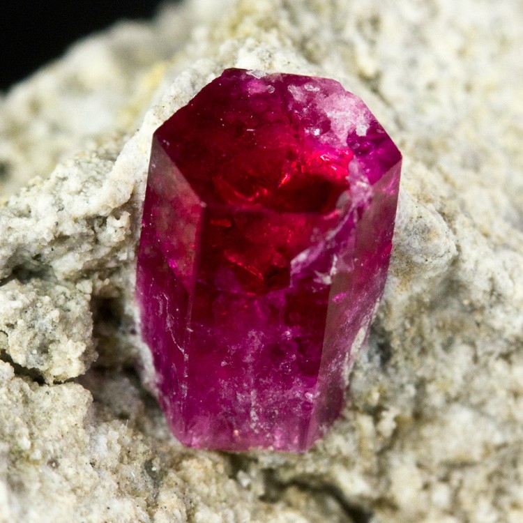 8mm Gem RED BERYL Bixbite Crystal Saturated DeepRed Color onMatrix Utah ...